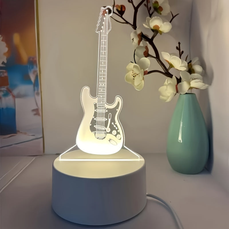 Rynx | MusicGlow - 3D Guitar LED Night Light with Multicolored Mood Lighting