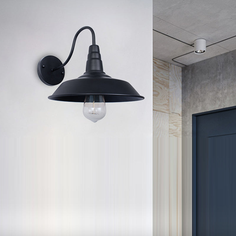 Rynx | Noctura Classic Wall Lamp | Vintage Design | Iron Frame with Round Glass Shade | 1-Light Dining Room Lighting