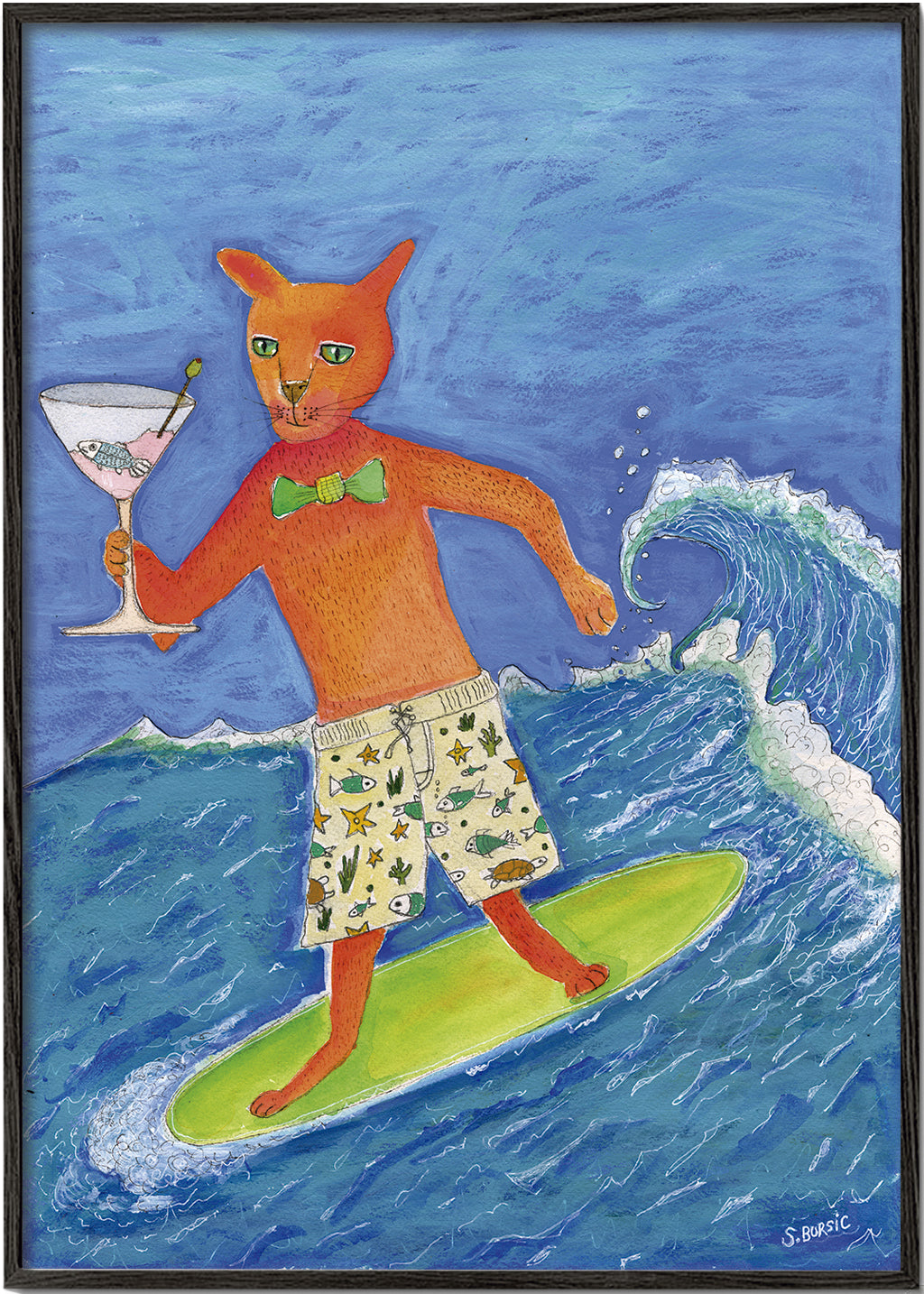 Rynx | Surfing Cocktail Cat - Sharyn Bursic