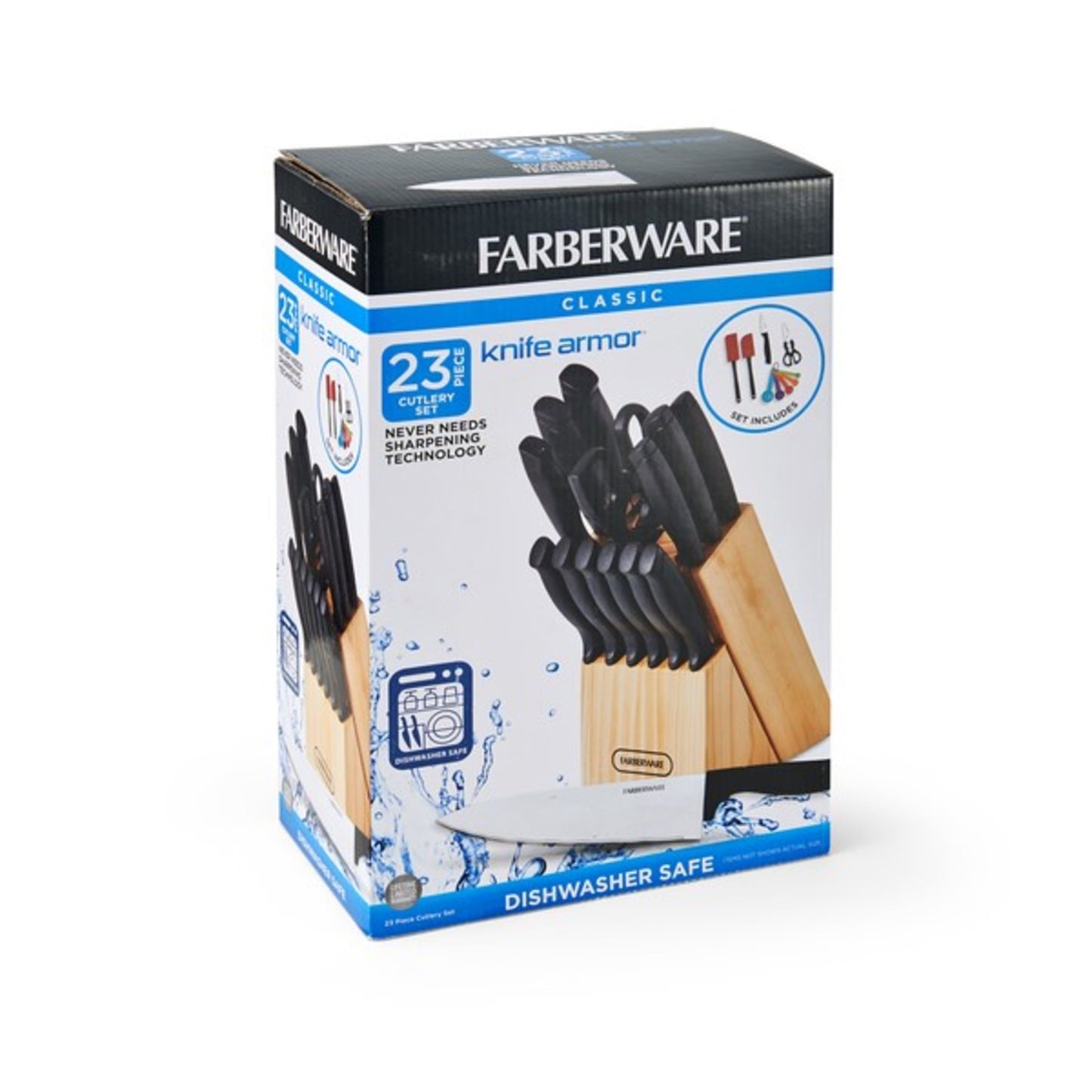 Rynx | 23-piece set in stainless steel cutlery and utensils - Never needs sharpening Dishwasher safe