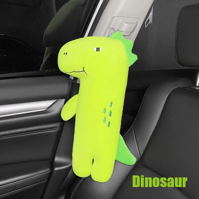 Rynx | Plush Cartoon Animal Car Seat Belt Covers for Kids: Universal Shoulder Padding Protector