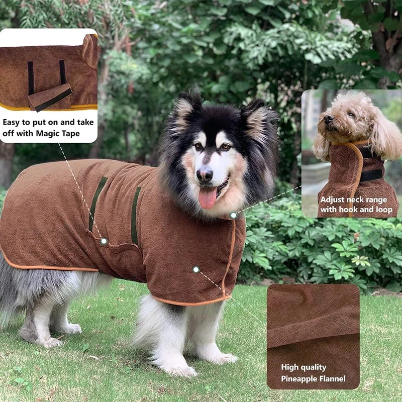 Rynx | Dog Microfiber Bathrobe Towel
