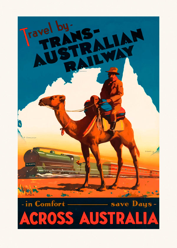 Rynx | Trans Australian Railway Poster - Vintage Travel Poster