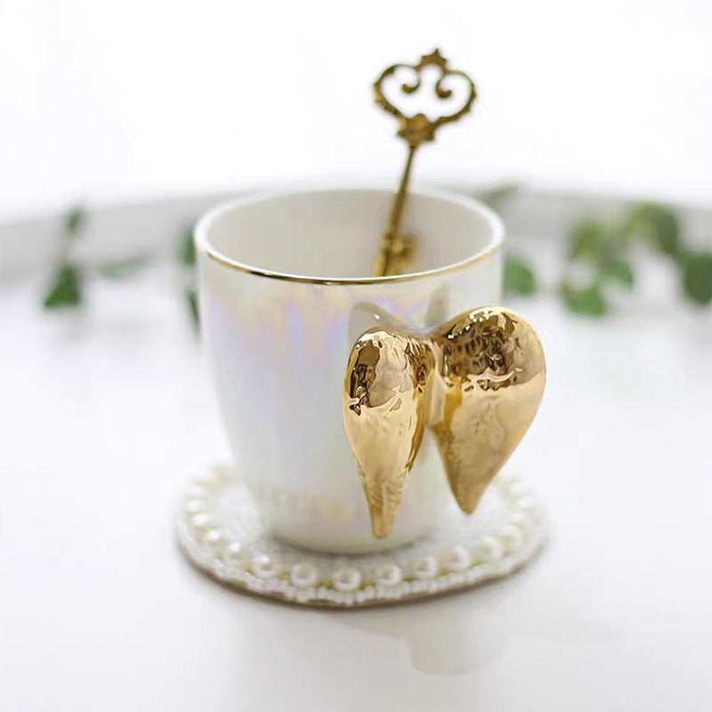 Rynx Fairycore Golden Angel Wings Mug