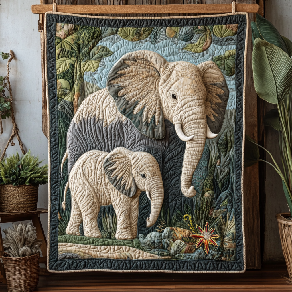 Rynx | Elephant Family Quilt
