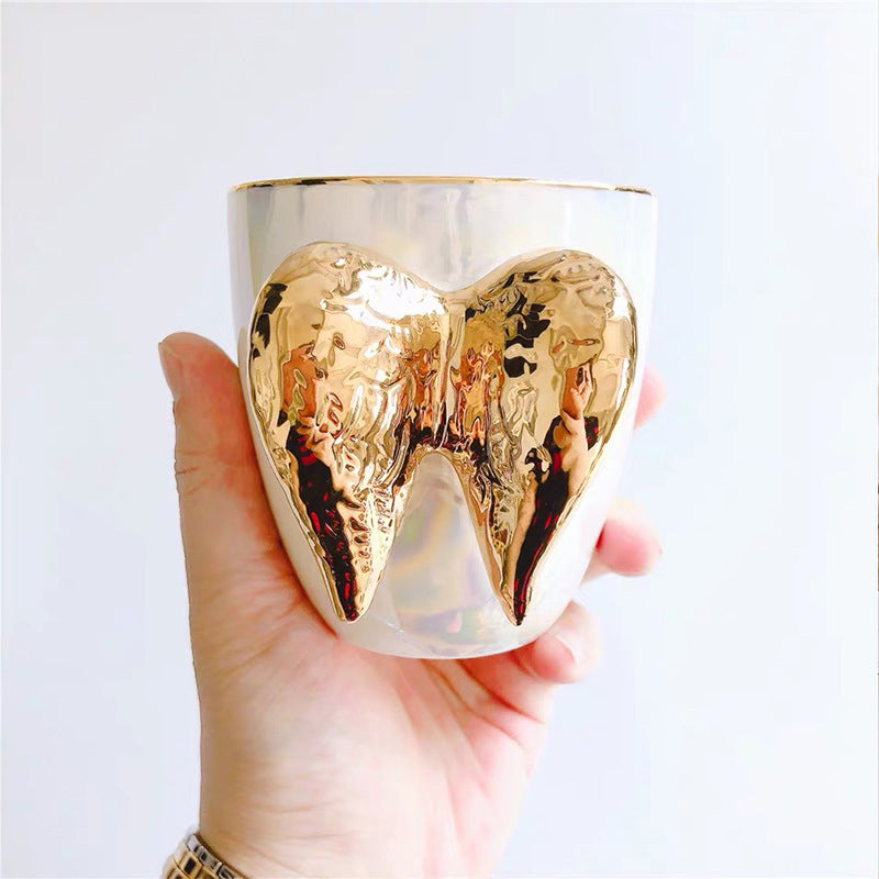 Rynx Fairycore Golden Angel Wings Mug
