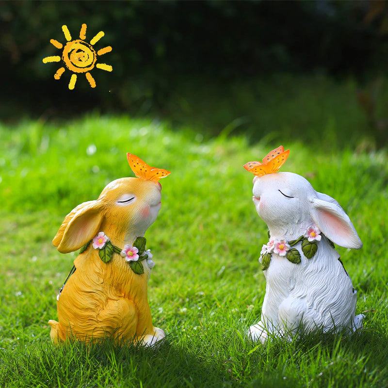 Rynx | Easter Solar Powered LED Rabbit Toy with Butterfly Outdoor Decor Garden Light