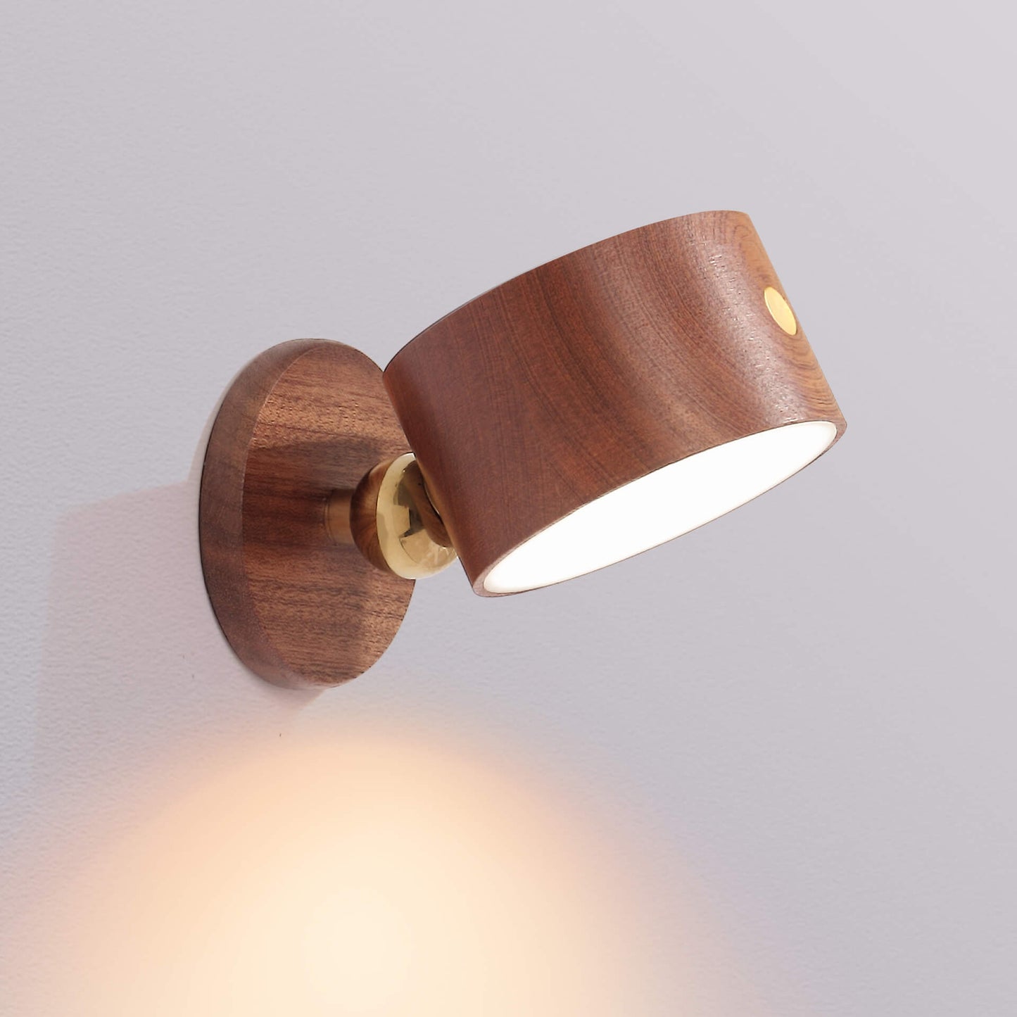 Rynx | LumaWood Magnetic USB LED Wall Lamp | Rechargeable | Touch Control | Wooden Night Light