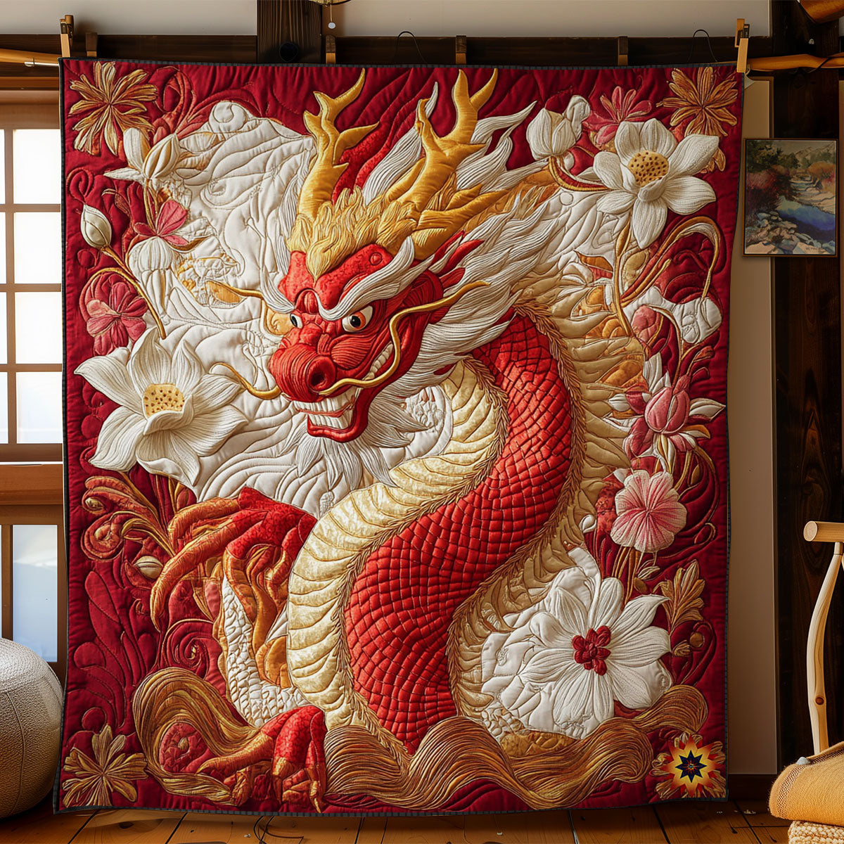Rynx | Fire Asian Dragon Quilt