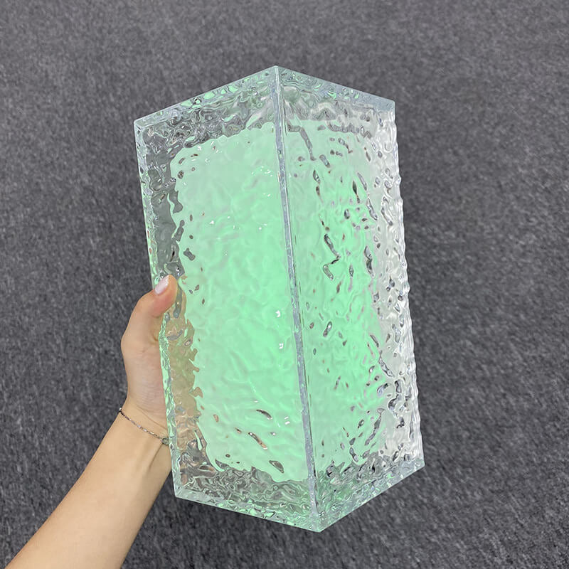 Rynx | FrostGlow RGB LED Table Lamp | Acrylic Ice Cube Design | Decorative Mood Light | Rechargeable