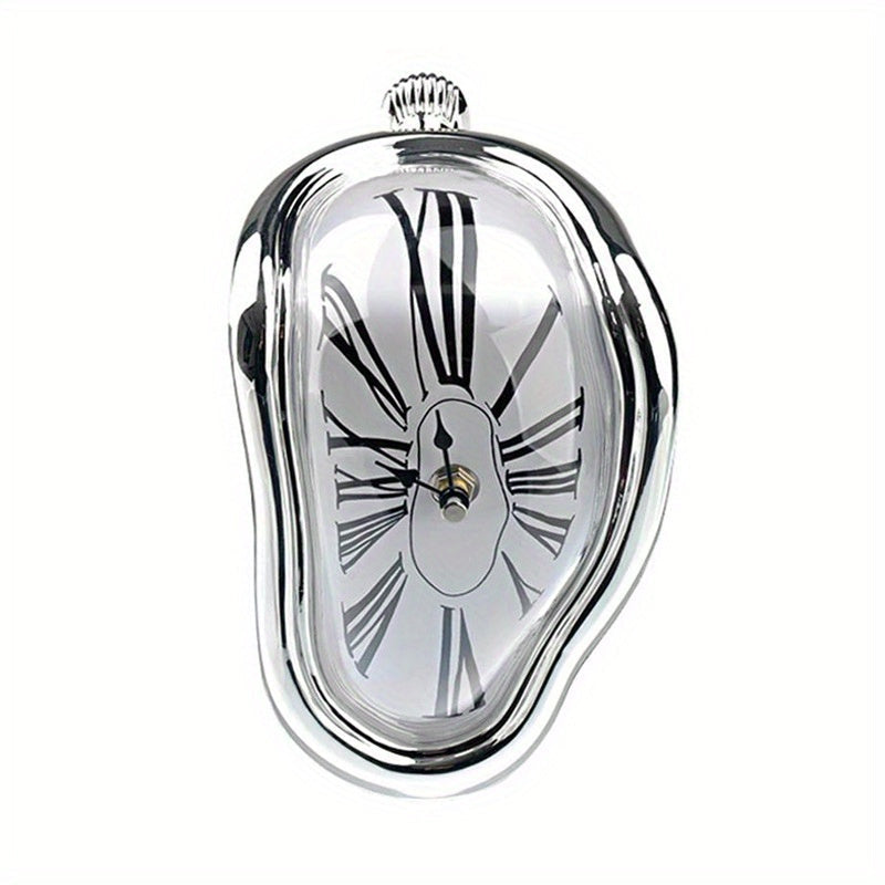 Rynx | Surrealist Bent Roman Wall Clock - Stylish Melting Clock for Home Decoration
