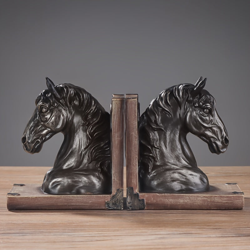 Rynx | HorseHead - Wooden Head Bookends for Modern Decoration