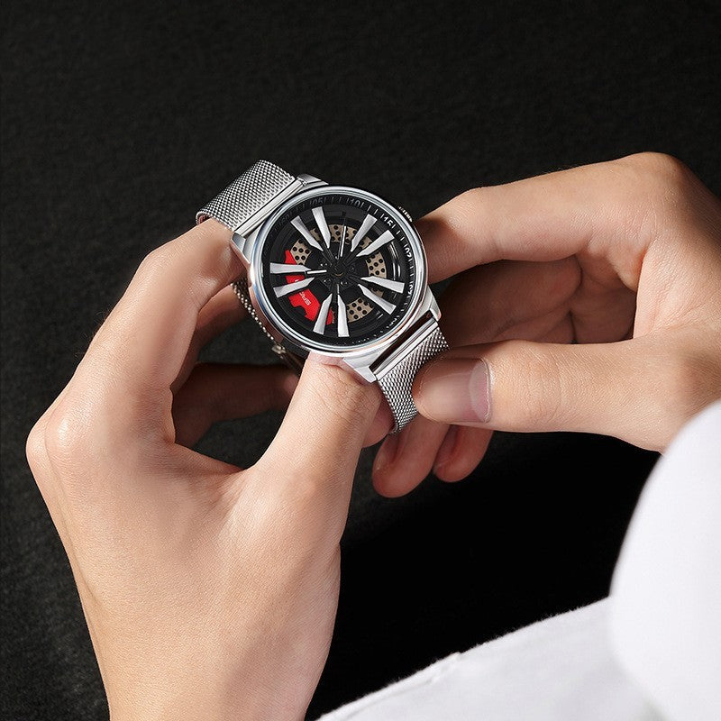 Rynx | Men's Creative Cool Dial Rotating Wheel Quartz Watch