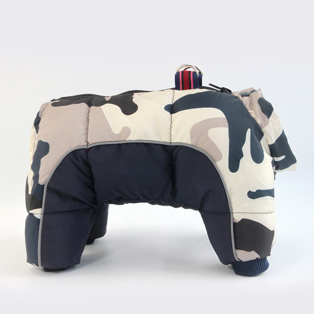 RYNX | Warmth Reflective Waterproof Washable Four-Legged Dog Coat Navy Blue Camouflage