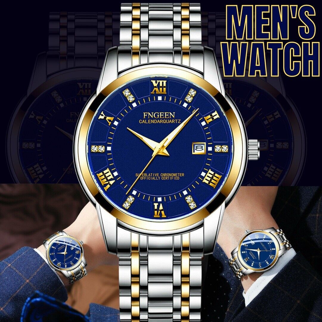 Rynx | Stainless Steel Watch For MEN Quartz Luminous Classic Watches For Dad Elder