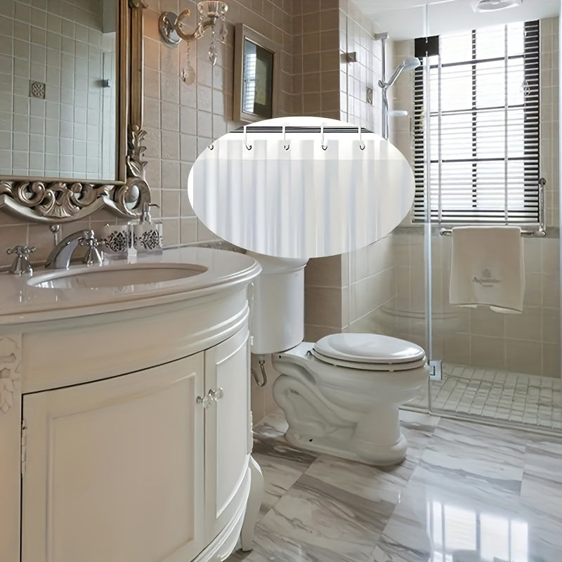 Rynx | Heavy-Duty Clear PEVA Shower Curtain Liner - Soap Scum and Mildew Resistant, Hooks Included for Home and Kitchen