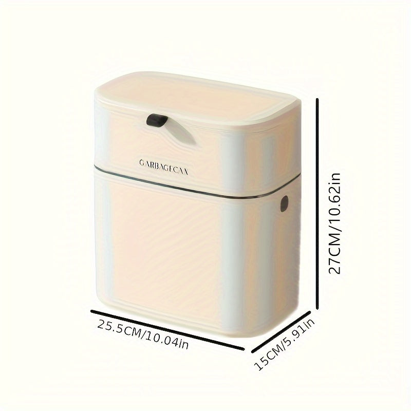 Rynx | Slimline Wall Mounted Trash Can – High-Capacity, Aesthetic Design with Lid, Space-Saving Garbage Can for Living Room, Toilet & Kitchen