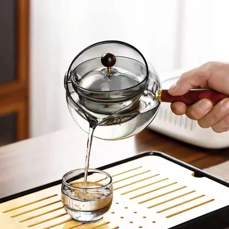 Rynx | Rotary-glass-teapot with infuser.