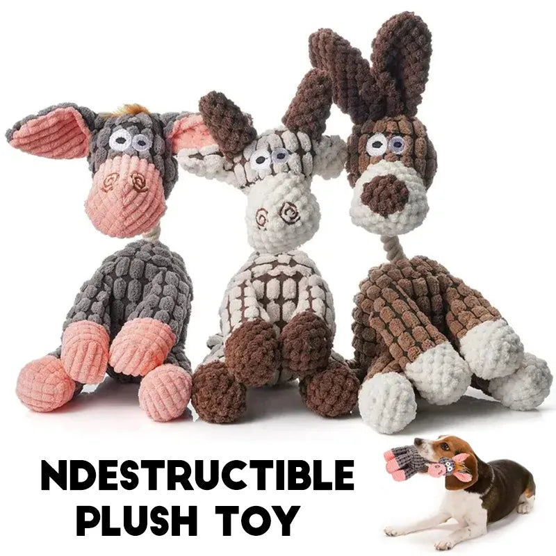 RYNX | ⏳Last Day For ⏳Squeaky Plush Toy For Dogs Combination set (Rabbit+Donkey+Giraffe)