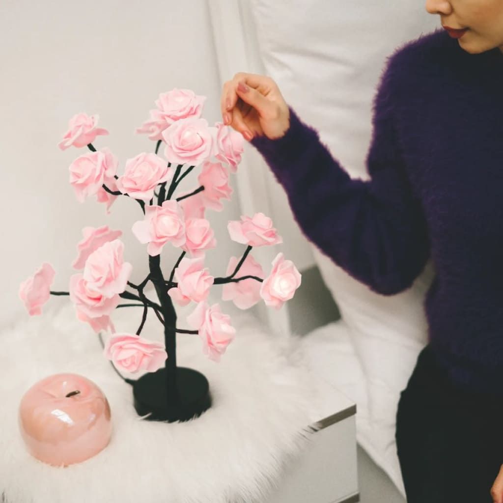 Rynx | Enchanted LED Rose Flower & Christmas Tree Fairy Light Lamp