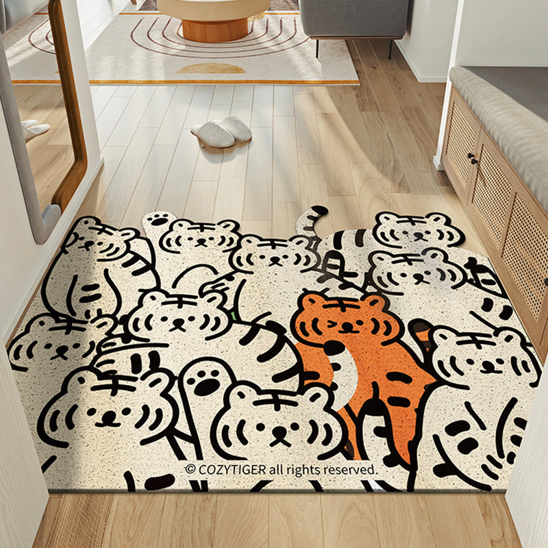 Rynx | Cute Beige Tiger PVC Doormat