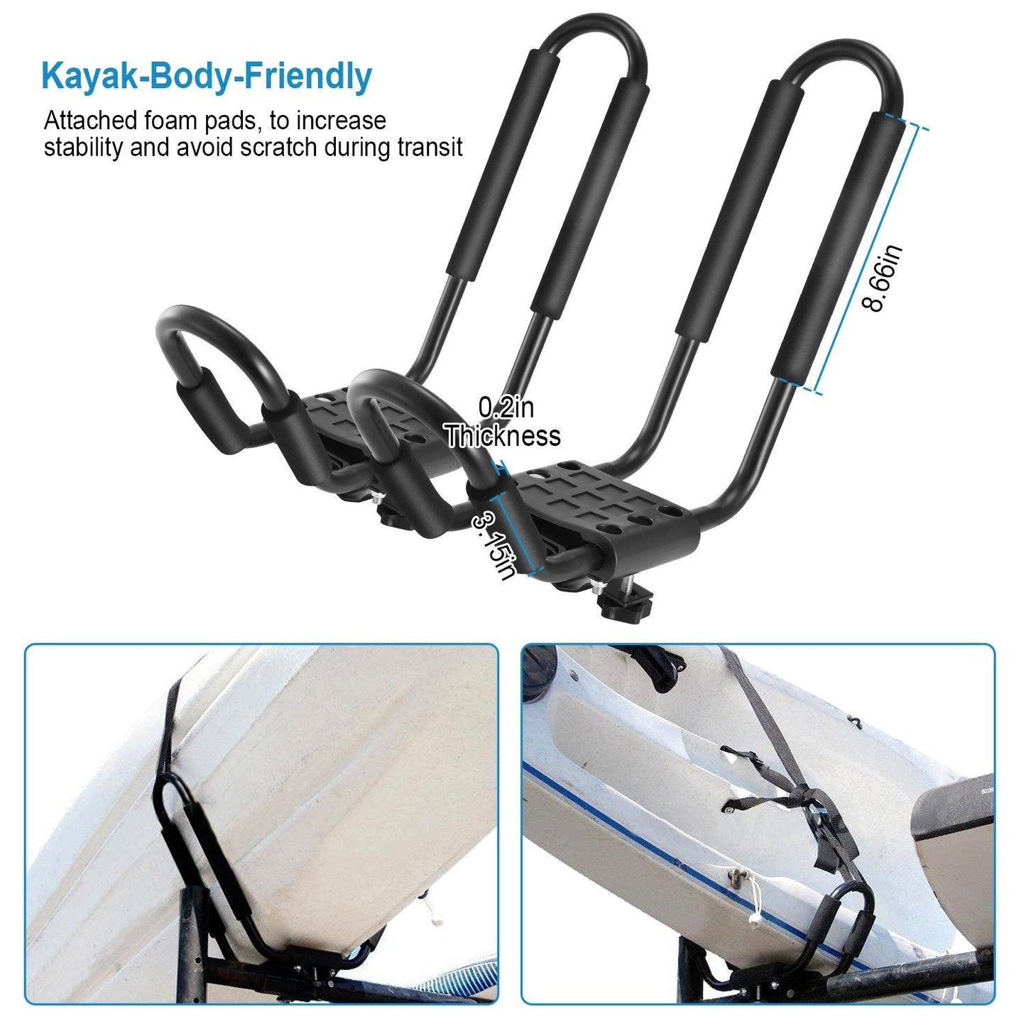 Rynx | 1-Pack: Universal J-Bar Kayak Carrier