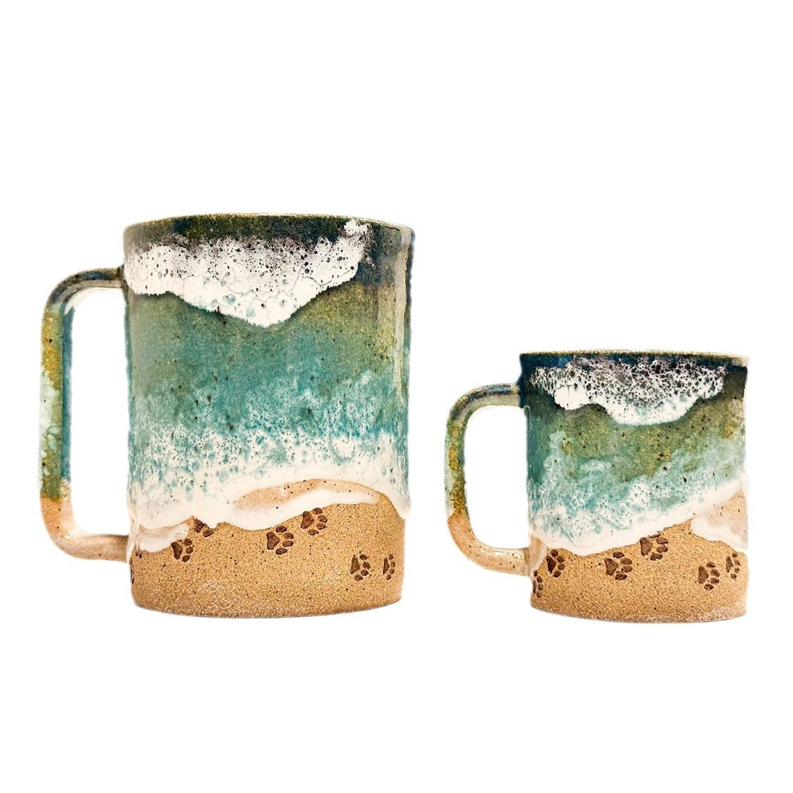 RYNX | Paw Print Ocean Shoreline Mug