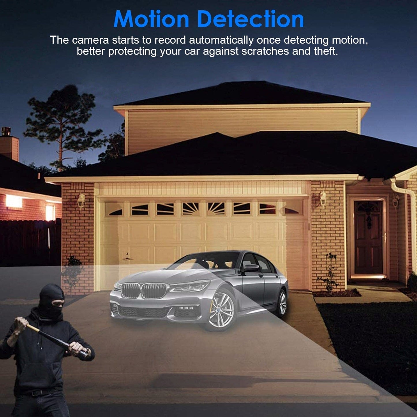 Rynx | 1080P Car DVR 3" Camera Dash Cam with 100° Angle Loop Recording Motion Detection