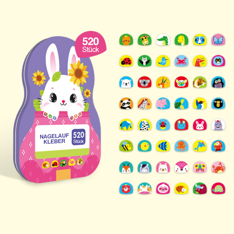 Rynx | Nail Sticker Set for Kids (520 Pieces)
