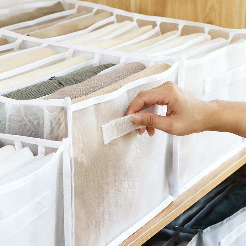 Rynx | 7 Grid Wardrobe Clothing Mesh Divider Set Organizer