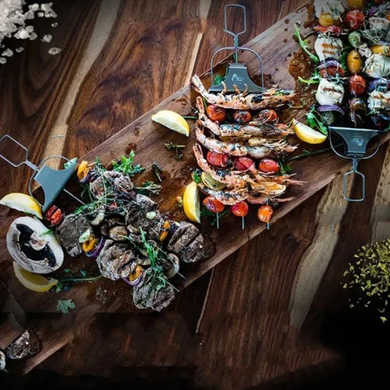 Rynx | 3-Way Grill Skewers, Stainless Steel Skewers For Bbq
