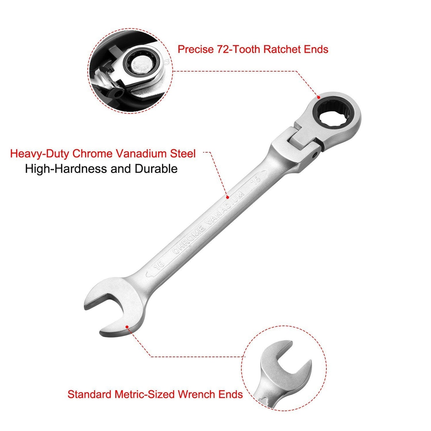 Rynx | 12-piece set: 8-19mm metric combination wrench