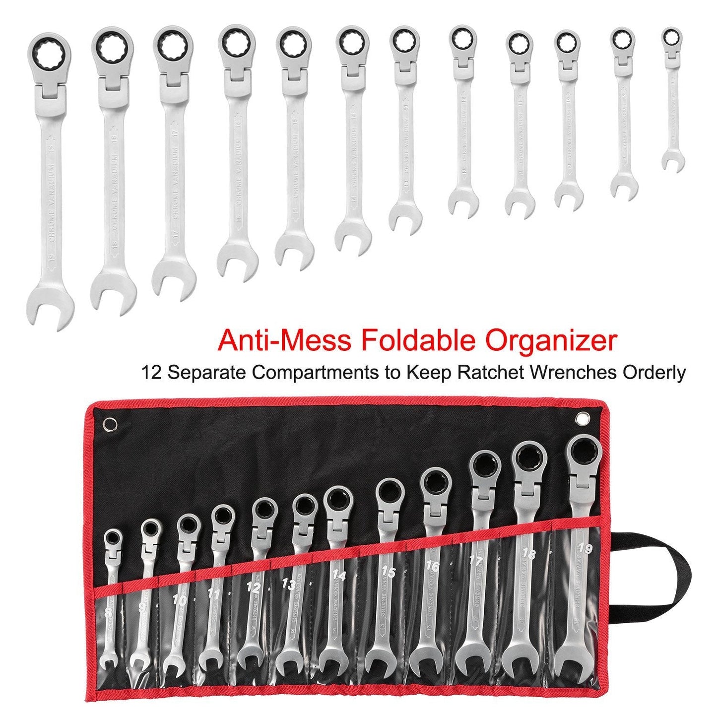 Rynx | 12-piece set: 8-19mm metric combination wrench