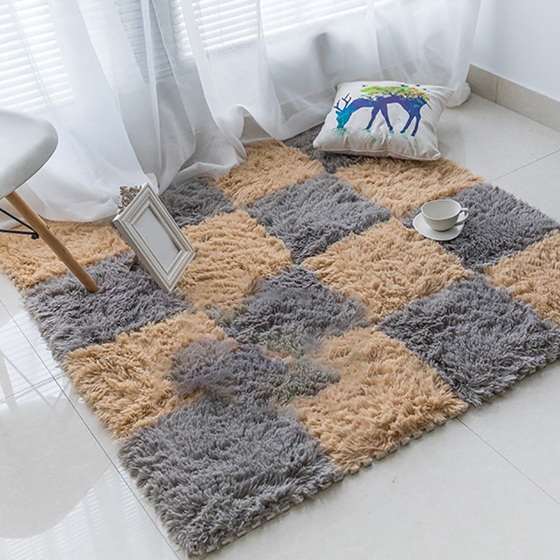Rynx | Basic carpet tiles solid color long pile square bedroom carpet tiles