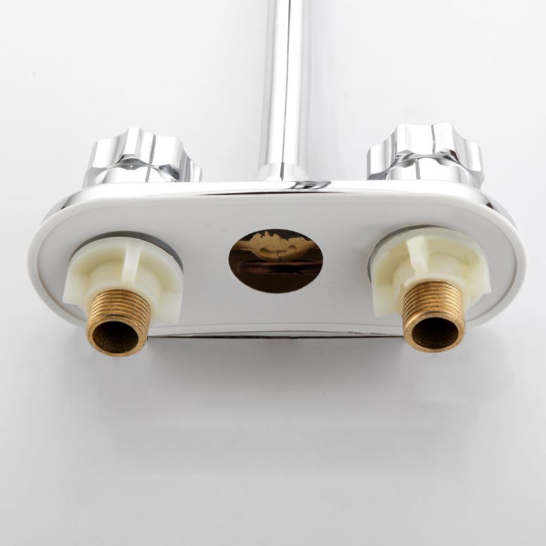 Rynx | 2-handle brass bathroom faucet modern high arch central crane