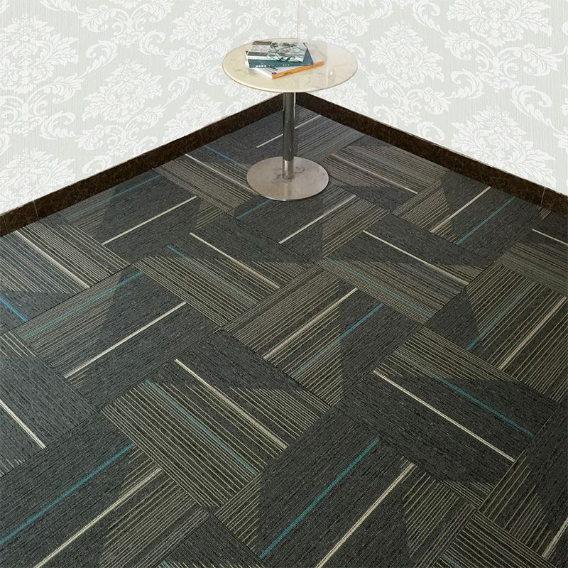 Rynx | Dark Color Level Loop Carpet Tile Non-Slip Self-Adhesive Indoor Office Carpet Tiles