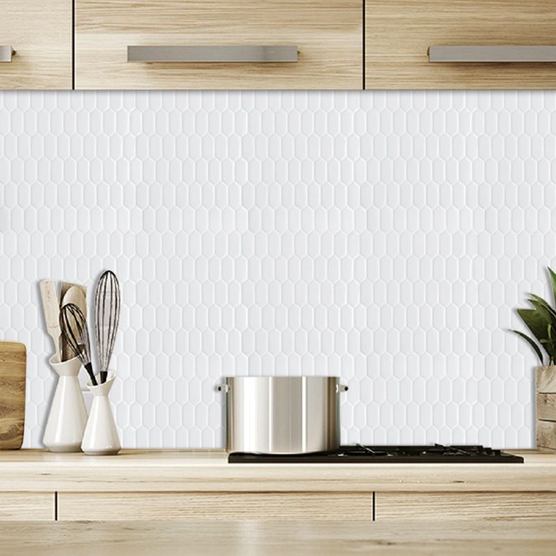 Rynx | Modern Peel & Stick Field Tile PVC Hexagon Mosaic Tile Peel and Stick Back Wall