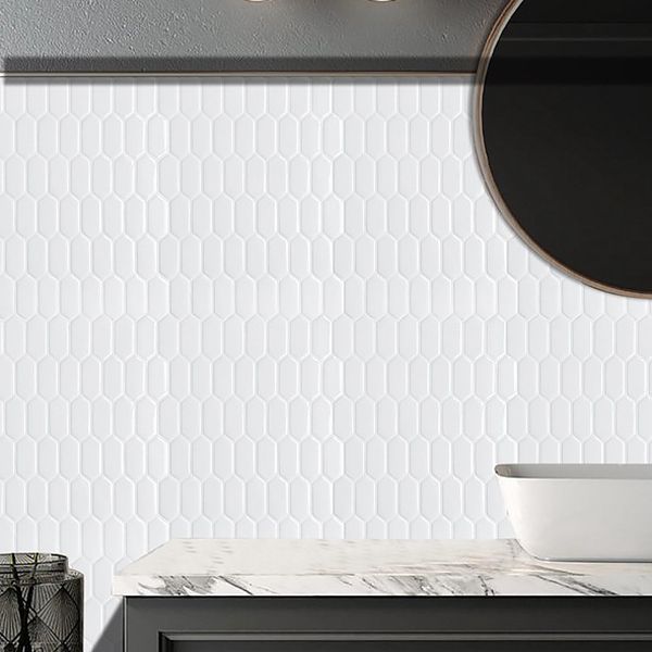 Rynx | Modern Peel & Stick Field Tile PVC Hexagon Mosaic Tile Peel and Stick Back Wall