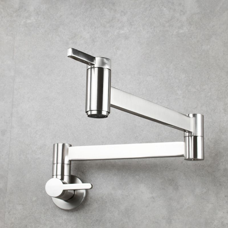 Rynx | 1-handle brushed nickel widespread faucet 1-hole wall-mounted bathroom faucet with brass