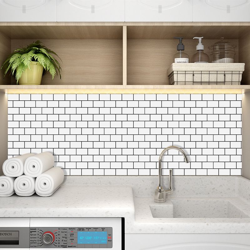 Rynx | Peel and Stick Tiles Subway Rectangle Waterproof PVC Tile-Peel & Stick for the Kitchen 10-Pack