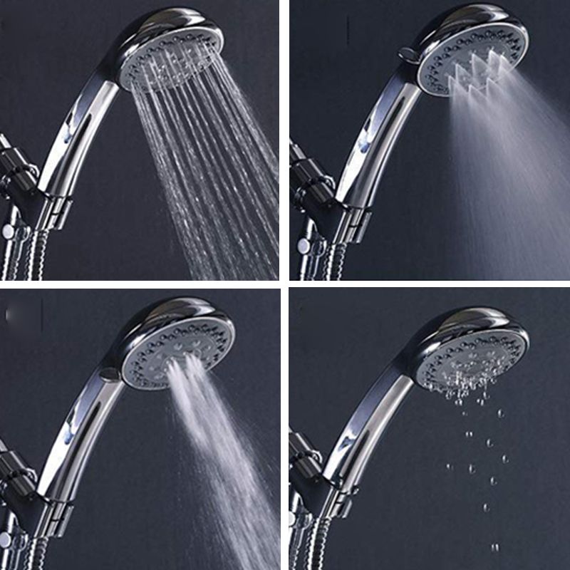 Rynx | Round Handheld Showerhead in Silver Leak-Resistant Wall-Mounted Showerhead