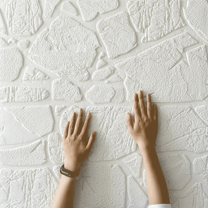 Rynx | Modern Pearl Wainscoting PVC Wall Access Panel Peel and Stick Wall Tile for Bedroom