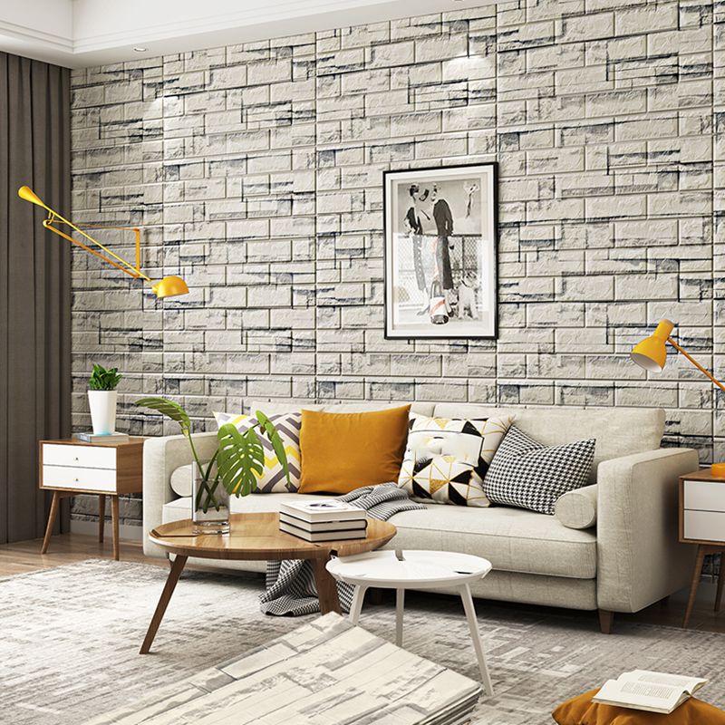 Rynx | Industrial Wall Panel 3D Brick Wall Panels Waterproof Stickers Wall Tiles Set of 10