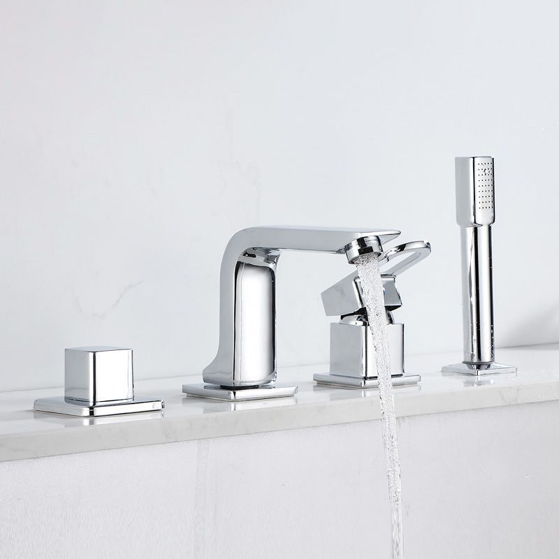 Rynx | Wall Mounted Faucet Brass Lever Handle Bathroom Faucet Hand Shower