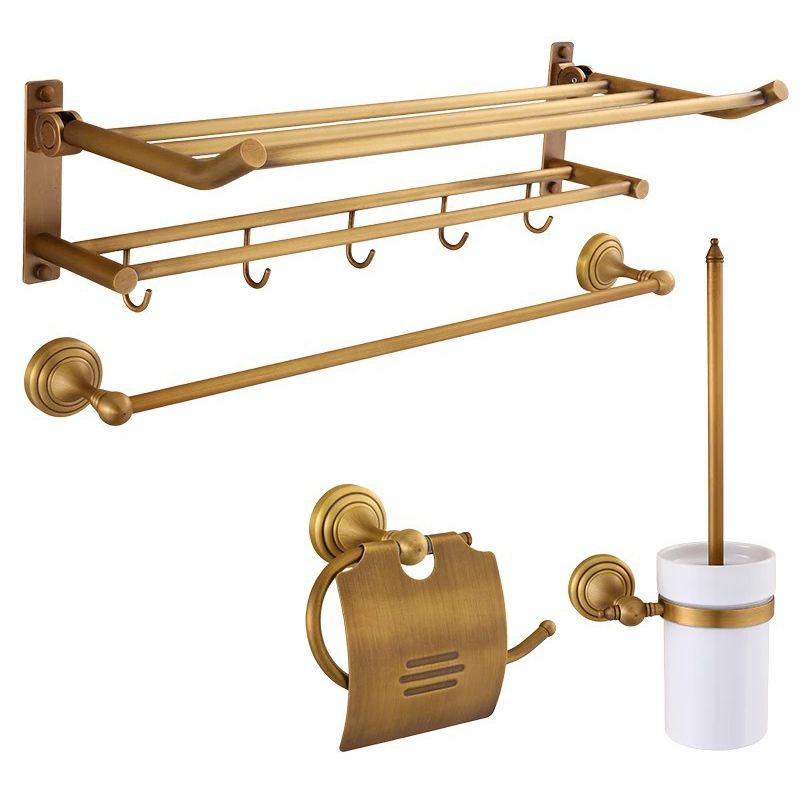 Rynx | 4-piece traditional bathroom accessory set Gold Brass bathroom accessory hardware set