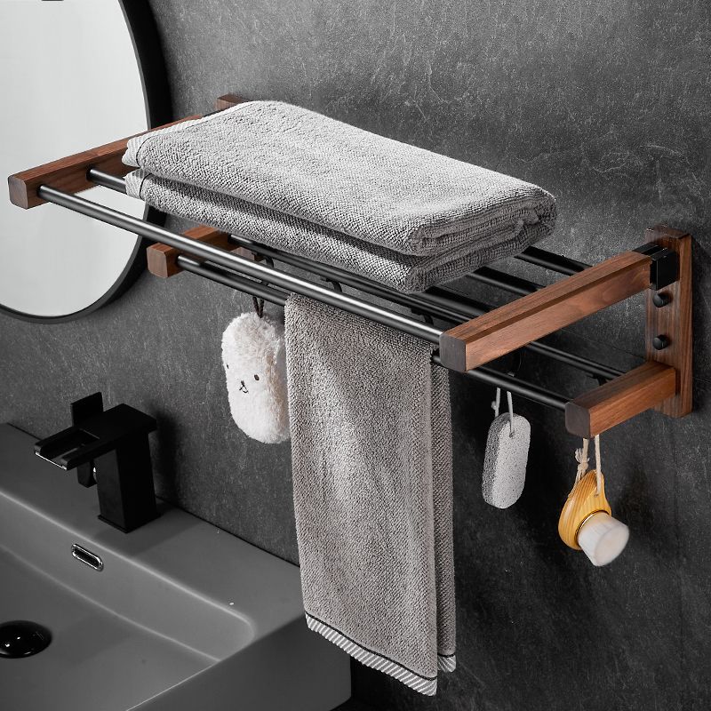 Rynx | Modern black bathroom set bathroom shelf towel bar bathroom accessories set