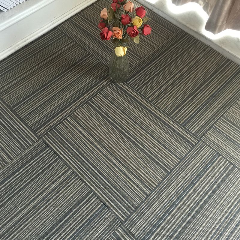 Rynx | Dark Color Level Loop Carpet Tile Non-Slip Self-Adhesive Indoor Office Carpet Tiles