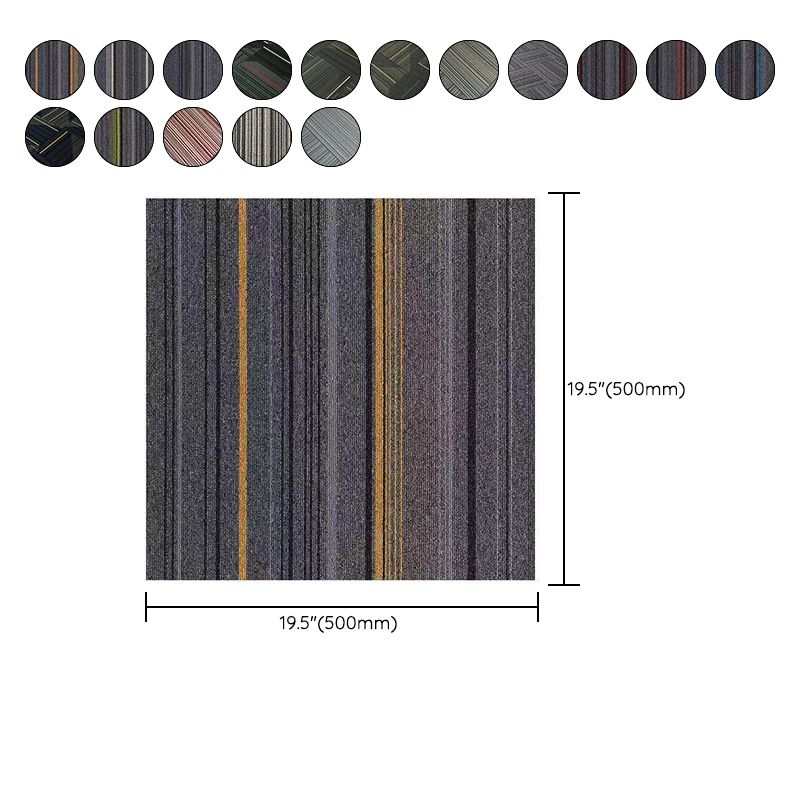 Rynx | Dark Color Level Loop Carpet Tile Non-Slip Self-Adhesive Indoor Office Carpet Tiles