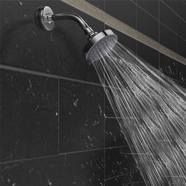 Rynx | Modern Standard 5 Settings Shower Head Round Metal Adjustable Spray Pattern Shower Head