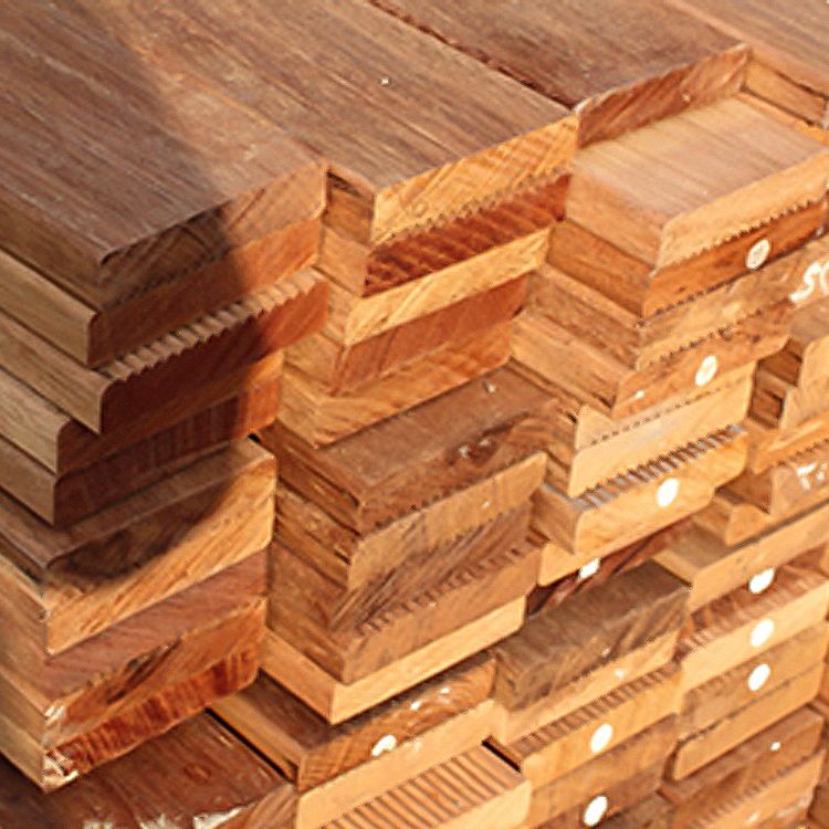 Rynx | Modern solid hardwood flooring Merbau wood side cladding for terrace